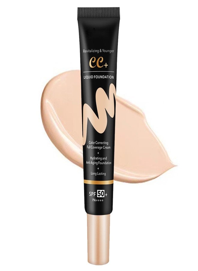 ARCHIDATE CC Cream with SPF 50, Hydrating Lightweight Matte Color Correcting CC Cream Foundation Full Coverage Even Skin Tone, Cover Skin Blemish, Invisible Pores, Waterproof & Long-Lasting (Natural) - Image 1